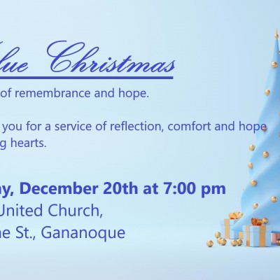 Blue Christmas Service - December 20th at 7:00pm